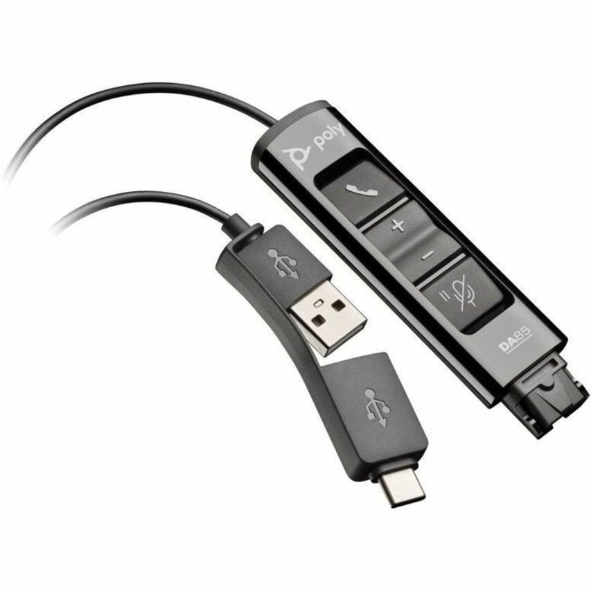 Poly DA85 USB to QD Black Adapter TAA