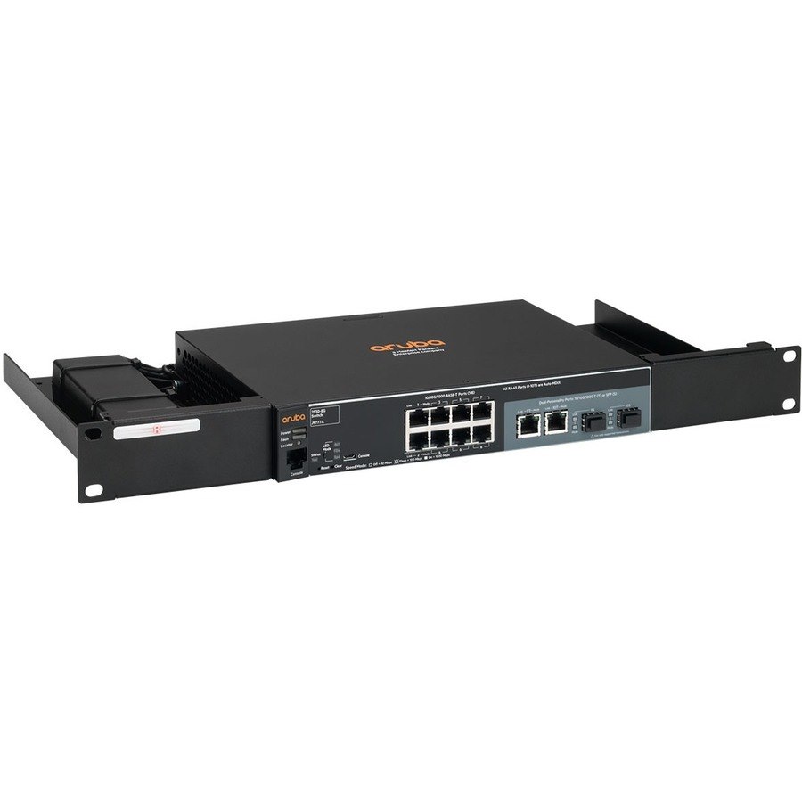 RACKMOUNT.IT Rack Mount for Switch, Power Supply, Firewall - Jet Black