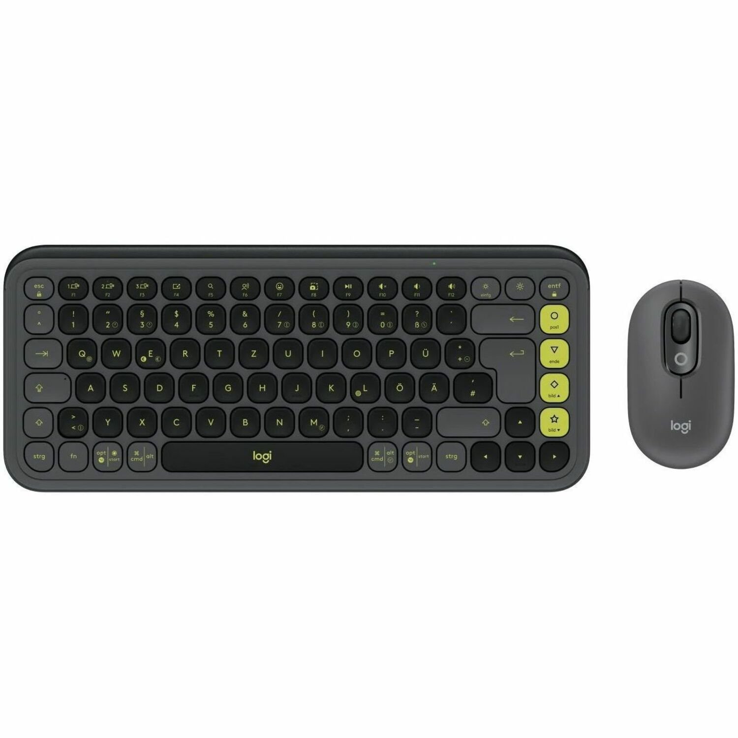 Logitech Pop Icon Combo Mouse And KB Graphite-Deu