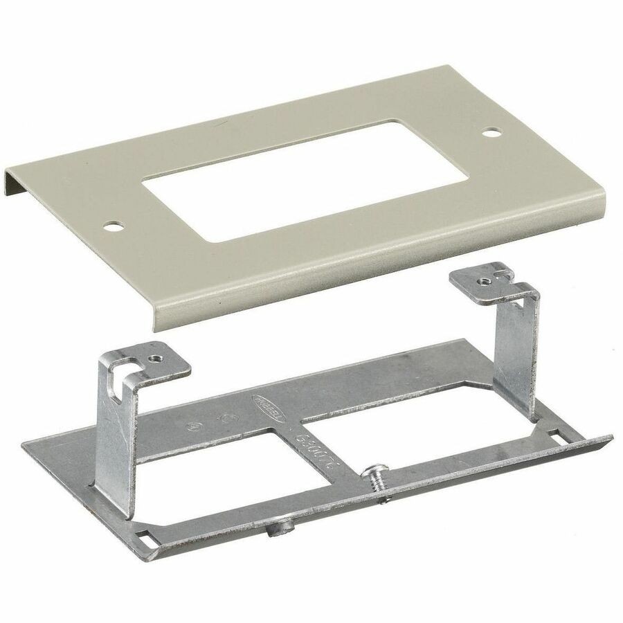 Hubbell Premise Wiring Metal Raceway, Plate, Receptacle Opening, HBL3000 Series, Ivory