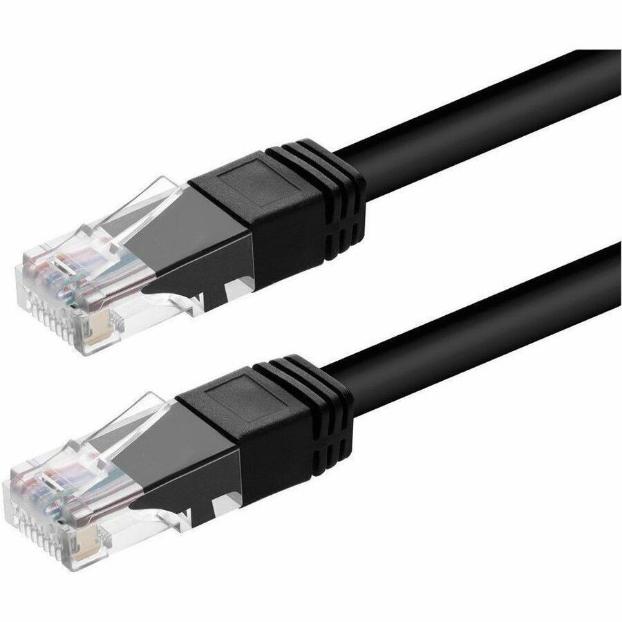 Monoprice Cat6 100FT Black Outdoor Patch Cable_ Utp_ 24Awg_ 550MHZ_ Pure Bare Co