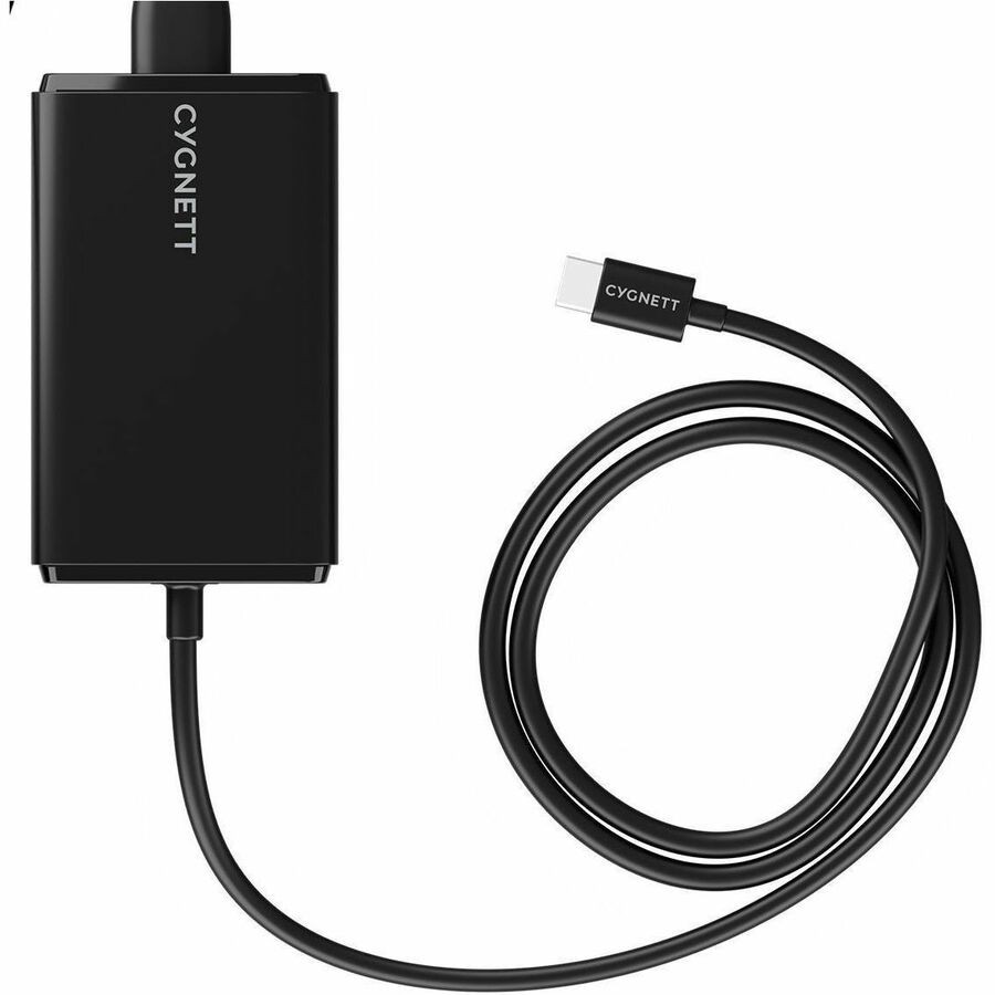 Cygnett PowerMaxx 65W PD GaN Laptop Charger With Integrated Usb-C Cable (1M) -Black (CY5071PDWCH),1M Usb-C (65W) , 2 Years Warranty