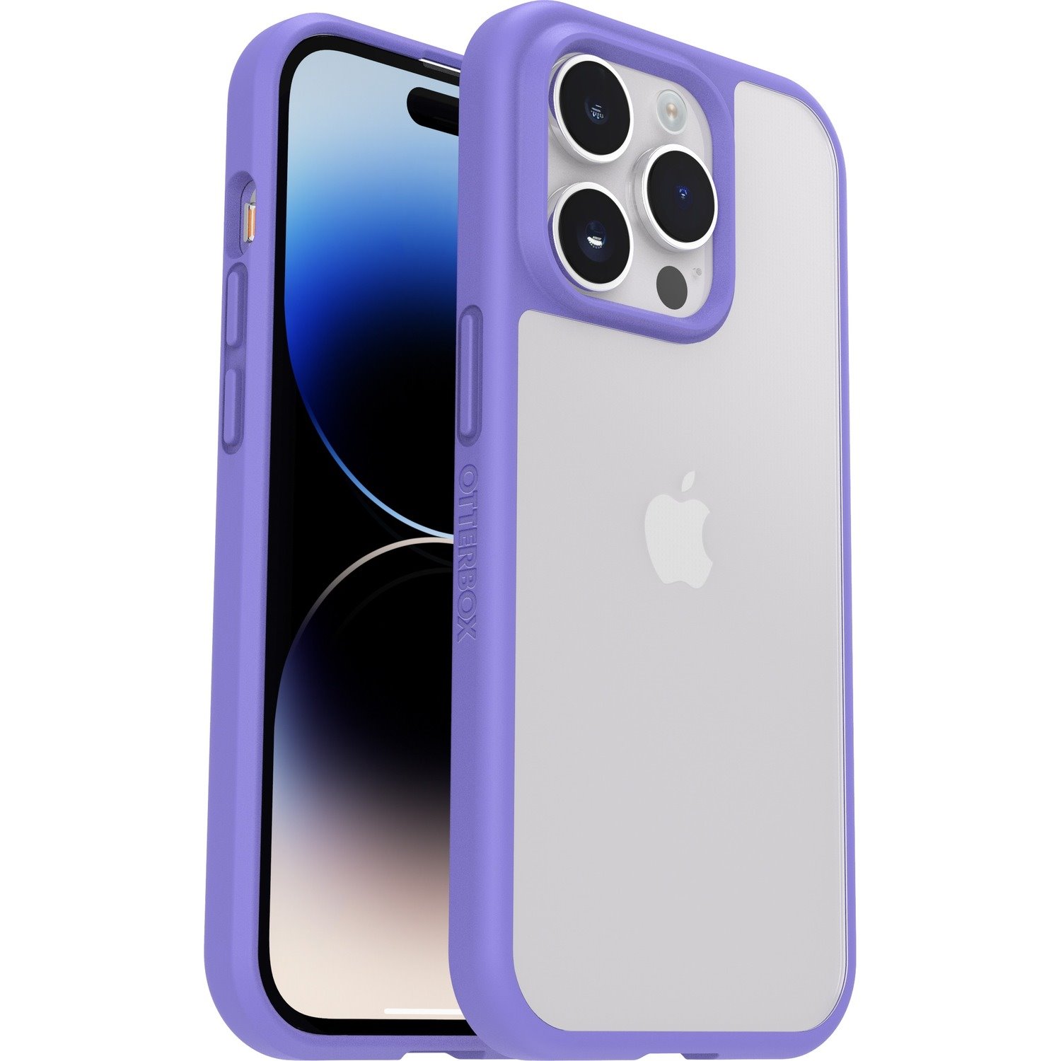 OtterBox React-Hoesje Voor iPhone 14 Pro, Schokbestendig, Valbestendig, Ultradun, Beschermende, Getest Volgens Militaire Standaard, Antimicrobieel, Purplexing, Geen Retailverpakking ** New Retail **