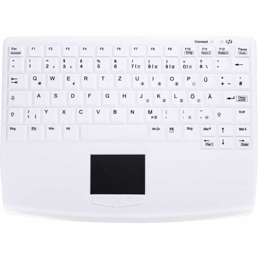 Active Key Keyboard - Wireless Connectivity - TouchPad - German - Black