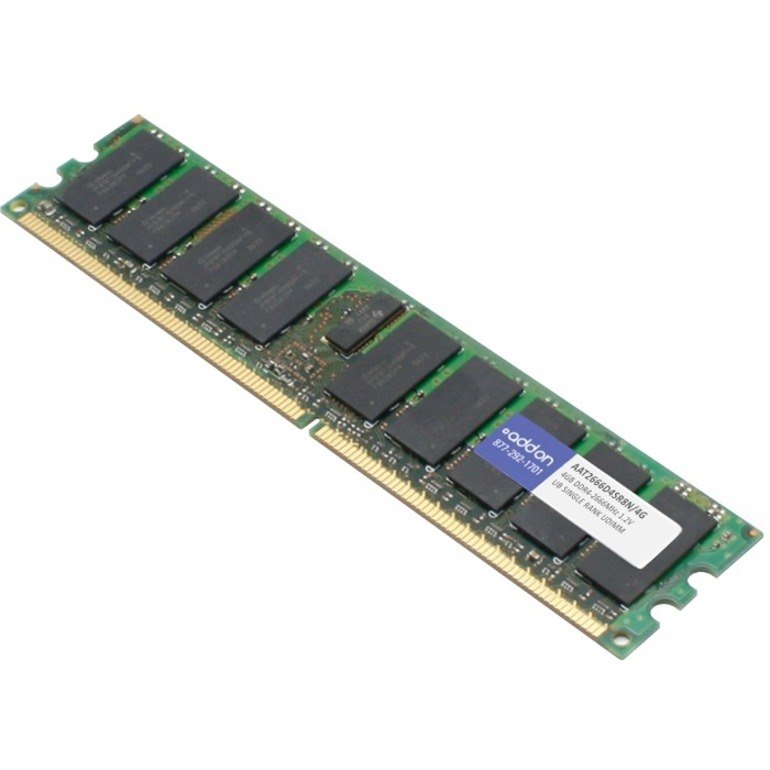 AddOn JEDEC Standard 4GB DDR4-2666MHz Unbuffered Single Rank x8 1.2V 288-pin CL17 TAA Compliant UDIMM