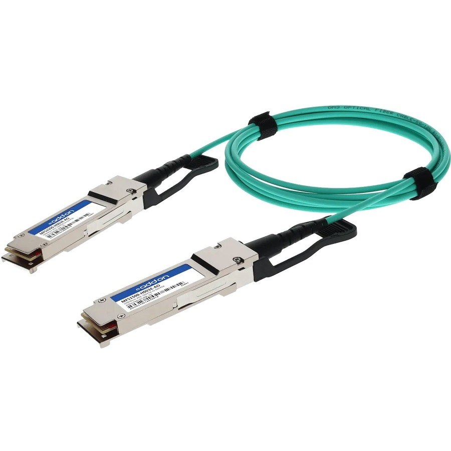 AddOn Mellanox&reg; MFS1S00-H003E Compatible TAA Compliant 200GBase-AOC QSFP56 Infiniband&reg; HDR Active Optical Cable (850nm, MMF, 3m)