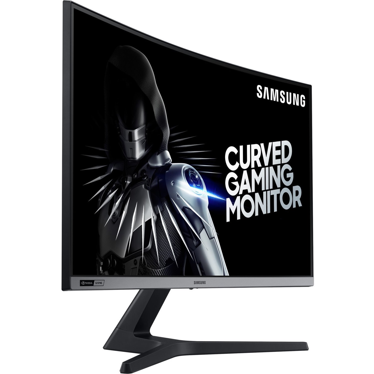 Samsung C27RG50FQE 27" Class Full HD Curved Screen Gaming LCD Monitor - 16:9 - Dark Blue Gray, Black