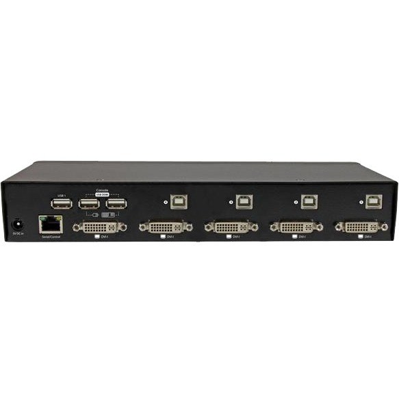 StarTech.com 4 Port USB DVI KVM Switch with DDM Fast Switching Technology and Cables