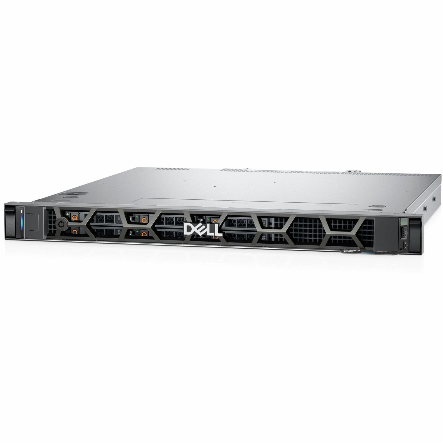 Dell PowerEdge R260 1U Rack-mountable Server - 1 x Intel Xeon E-2434 3.40 GHz - 16 GB RAM - 480 GB SSD - 12Gb/s SAS, Serial ATA/600 Controller