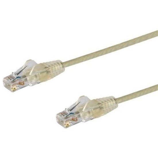 StarTech.com 2 m CAT6 Cable - Slim CAT6 Patch Cord - Grey - Snagless RJ45 Connectors - Gigabit Ethernet Cable - 28 AWG (N6PAT200CMGRS)