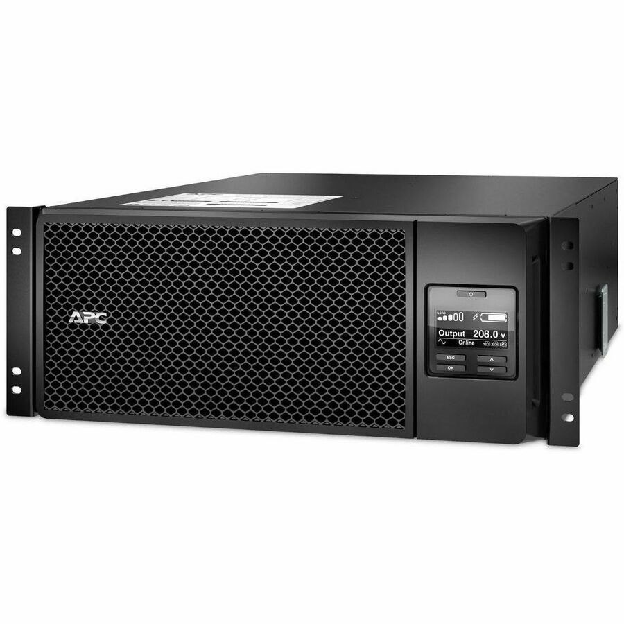 APC Smart-UPS On-Line, 6kVA/6kW, Rackmount 4U, 208V, 2x L6-20R+3x L6-30R NEMA outlets, Network Card+SmartSlot, Extended runtime, W/ rail kit [TAA]