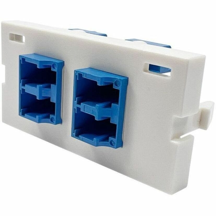 Ortronics SII,2/LC,SM,180Deg,Flush,1U,Fog/Blue