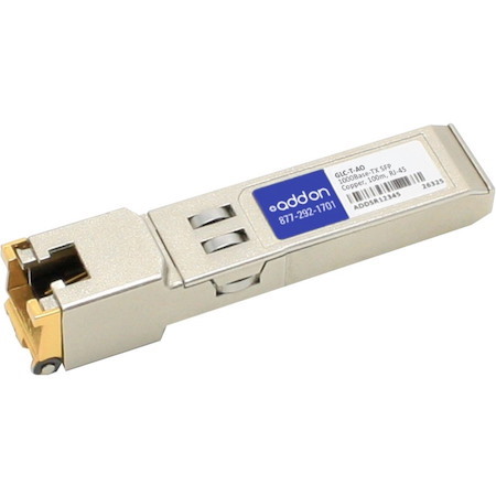 AddOn SFP (mini-GBIC) - 1 x RJ-45 10/100/1000Base-TX LAN - 1 - TAA Compliant