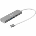 j5create Elite JCD390 USB Type C Docking Station for Memory Card Reader, Flash Drive - Charging Capability - Memory Card Reader - SD - Silver, White - Desktop