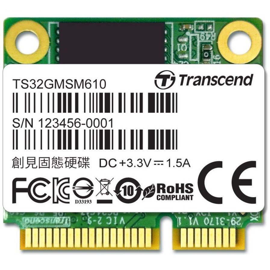 Transcend 32 GB Solid State Drive - Internal - mini-SATA (SATA/300)