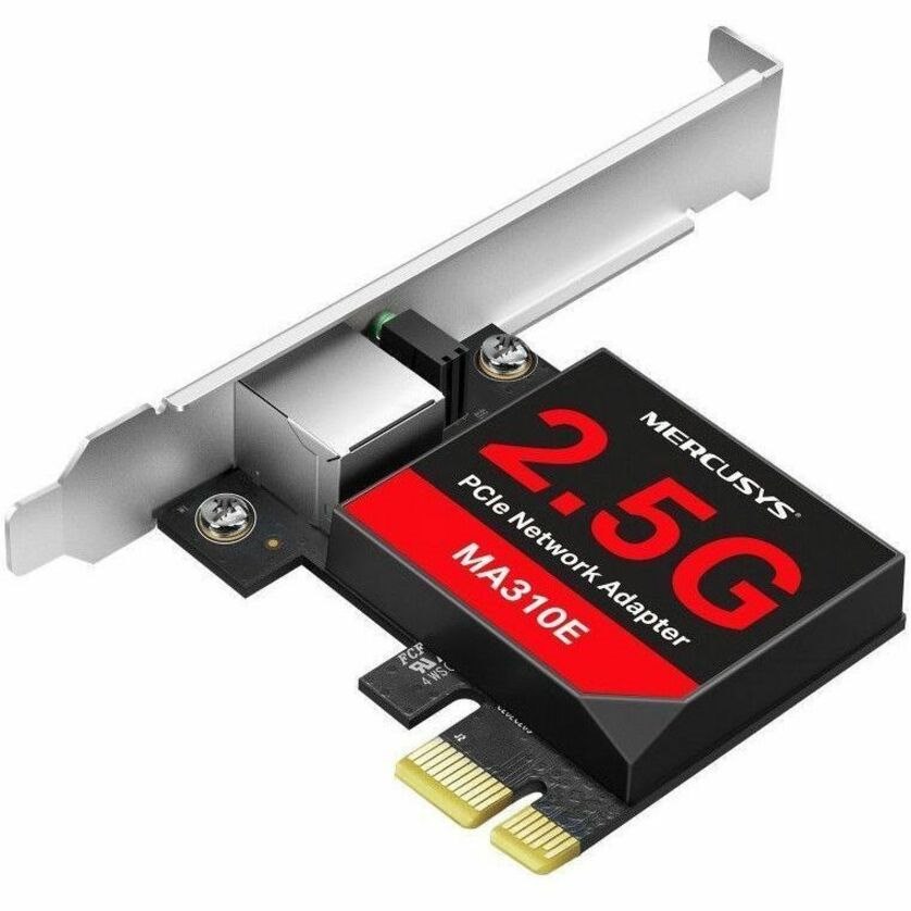 Mercusys MA310E 2.5Gigabit Ethernet Adapter for Computer, Storage System, Server, NAS Storage Device - 2.5GBase-T, 1000Base-T, 100Base-TX, 10Base-T, 100Base-T - Plug-in Card