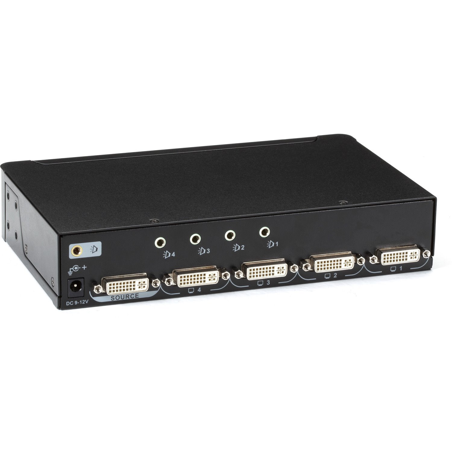 Black Box DVI-D Splitter with Audio and HDCP, 1 x 4