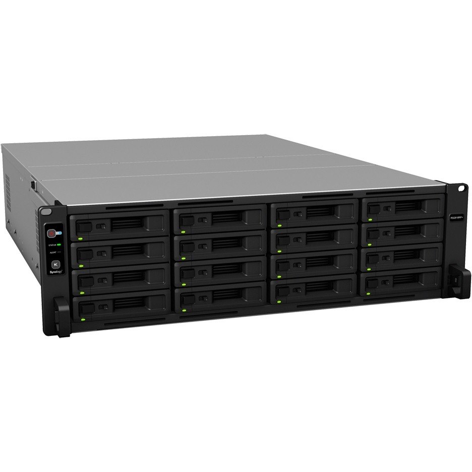 Synology RackStation RS2818RP+ 16 x Total Bays SAN/NAS Storage System - Intel Atom C3538 Quad-core (4 Core) 2.10 GHz - 4 GB RAM - DDR4 SDRAM - 3U Rack-mountable