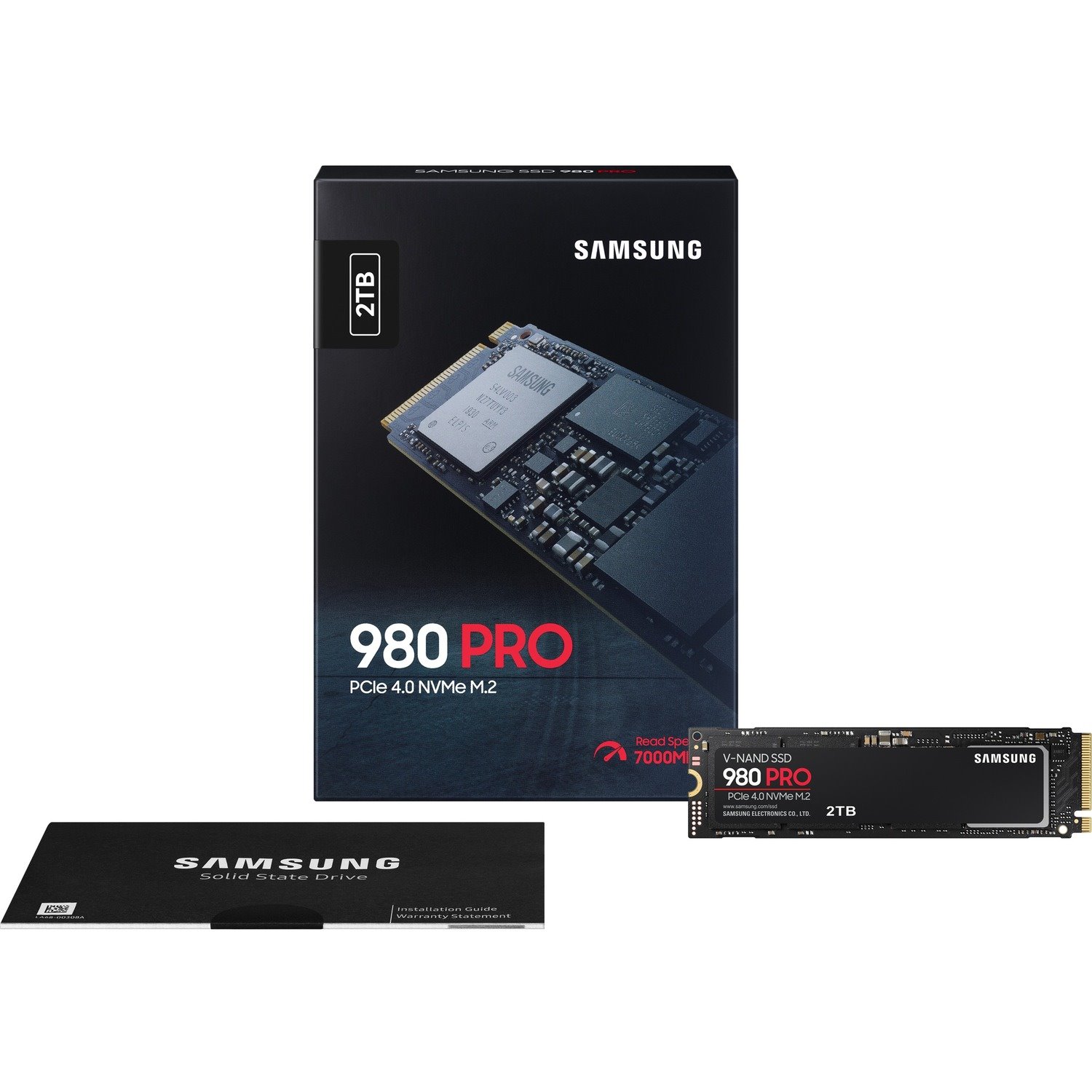 Samsung 980 PRO MZ-V8P2T0BW 2 TB Solid State Drive - M.2 2280 Internal - PCI Express NVMe (PCI Express NVMe 4.0 x4) - Black