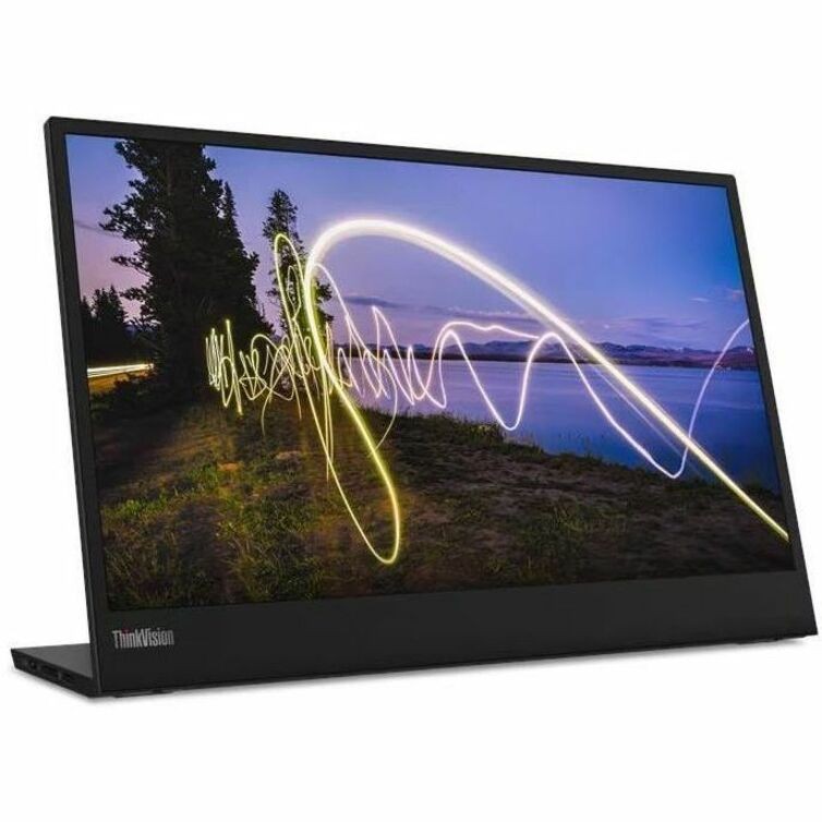 Lenovo ThinkVision M15 16" Class Full HD LED Monitor - 16:9 - Raven Black