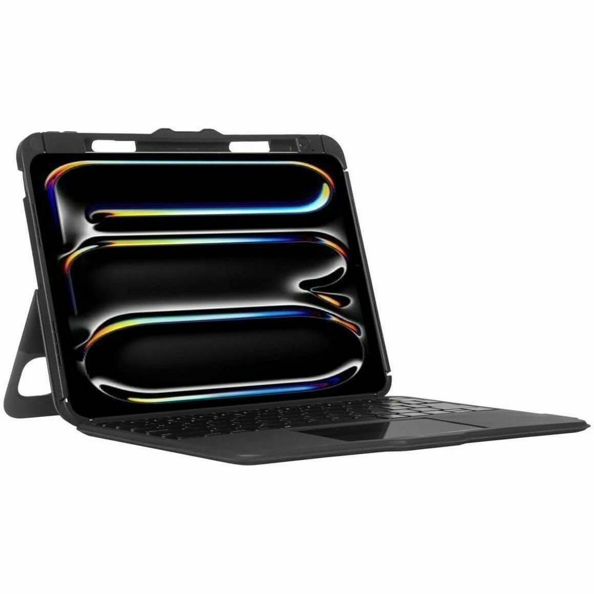 Targus VersaVu THZ988UK Keyboard/Cover Case (Folio) for 27.9 cm (11") to 33 cm (13") Apple iPad Pro 11 (2024), iPad Pro 13 (2024) Tablet - English (UK) Keyboard - Black