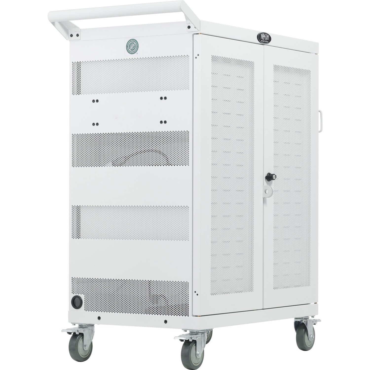 Eaton Tripp Lite Series Safe-IT Multi-Device UV Charging Cart, Hospital-Grade, 32 AC Outlets, Laptops, Chromebooks, Antimicrobial, White