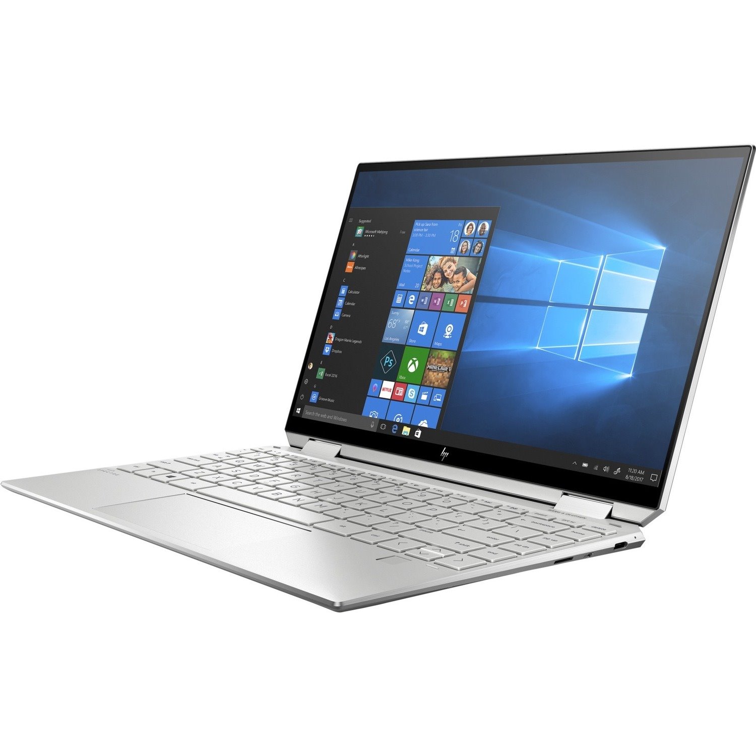 HP Spectre x360 13-aw0000 13-aw0124tu 13.3" Touchscreen Convertible 2 in 1 Notebook - Intel Core i7 10th Gen i7-1065G7 - 16 GB - 512 GB SSD - Natural Silver