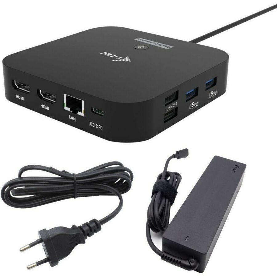 i-tec 11 Port(s) USB Type C Docking Station for Monitor, Notebook, Tablet PC, Microphone - Charging Capability - 100 W