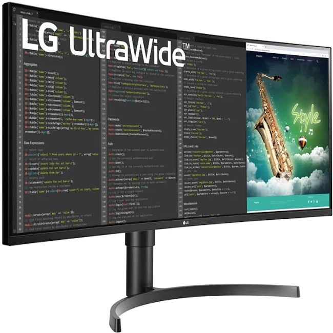 LG Ultrawide 35BN75C-B 35" Class UW-QHD Curved Screen LCD Monitor - 21:9 - Textured Black