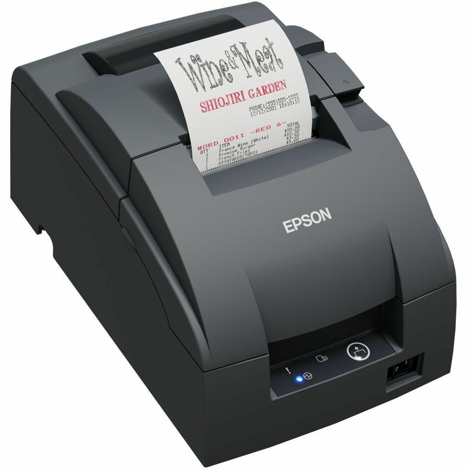 Epson TM-U220IID Kitchen, Mobile POS Dot Matrix Printer - Two-color - Receipt Print - USB - Serial - Parallel - Wireless LAN - With Cutter - Dark Gray