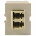 Ortronics TracJack Module, LC Duplex, Multimode, Beige Adapter, Ivory Housing