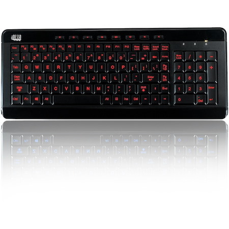 Adesso 3-Color Illuminated Compact Multimedia Keyboard