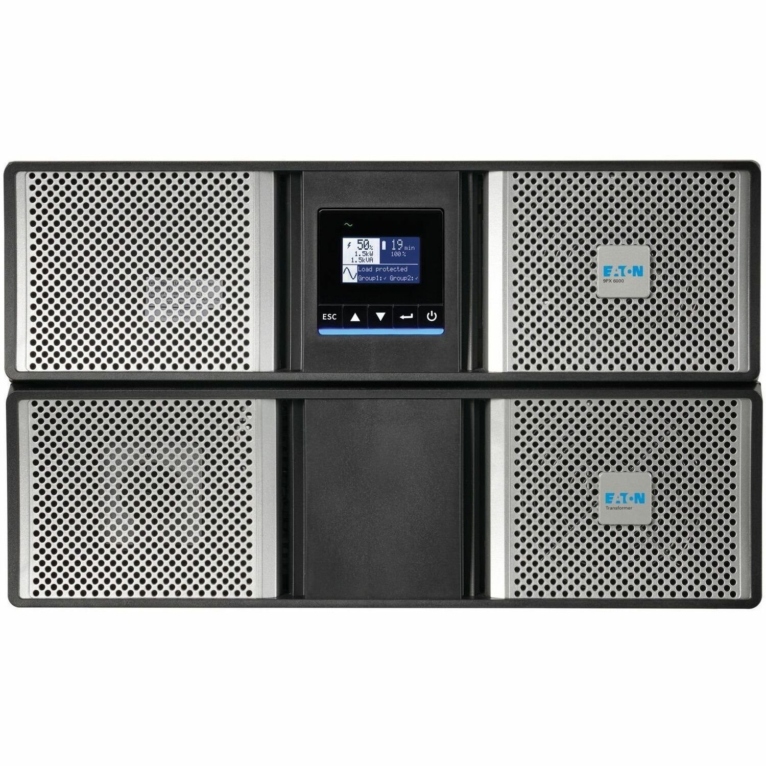 Eaton 9PX G2 3000VA 3000W 208/120V Online Double-Conversion UPS - L6-30P or Hardwired Input, 18x 5-20R, 2x L6-20R, 1x L6-30R, Cybersecure Network Card, Extended Run, 6U Rack/Tower