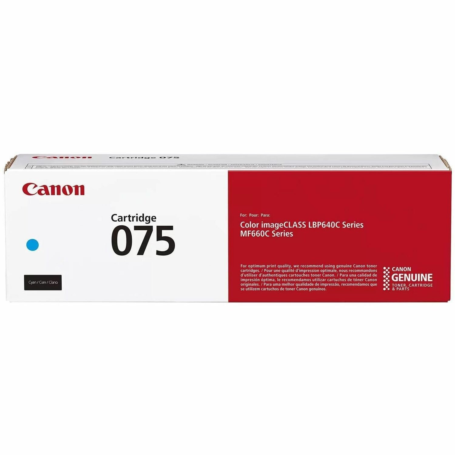Canon 075 Original Laser Toner Cartridge - Cyan Pack