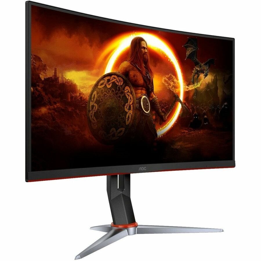 AOC CQ27G2X 27" Class WQHD Curved Screen Gaming LCD Monitor - Black, Red