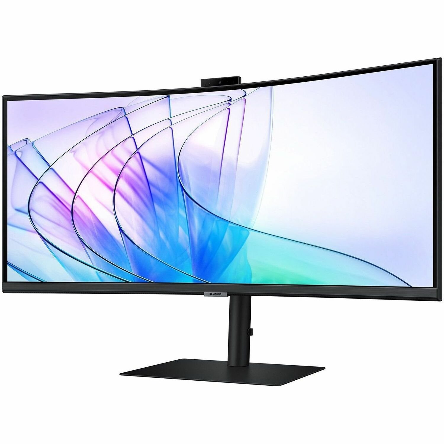 Samsung 34-Inch ViewFinity S65VC Series Ultra-WQHD Curved Computer Monitor, 100Hz, AMD FreeSync, HDR10, USB-C, Built-in Speaker, Camera, KVM Switch, Eye Care, Eco-Packaging, LS34C650VANXGO, Black 