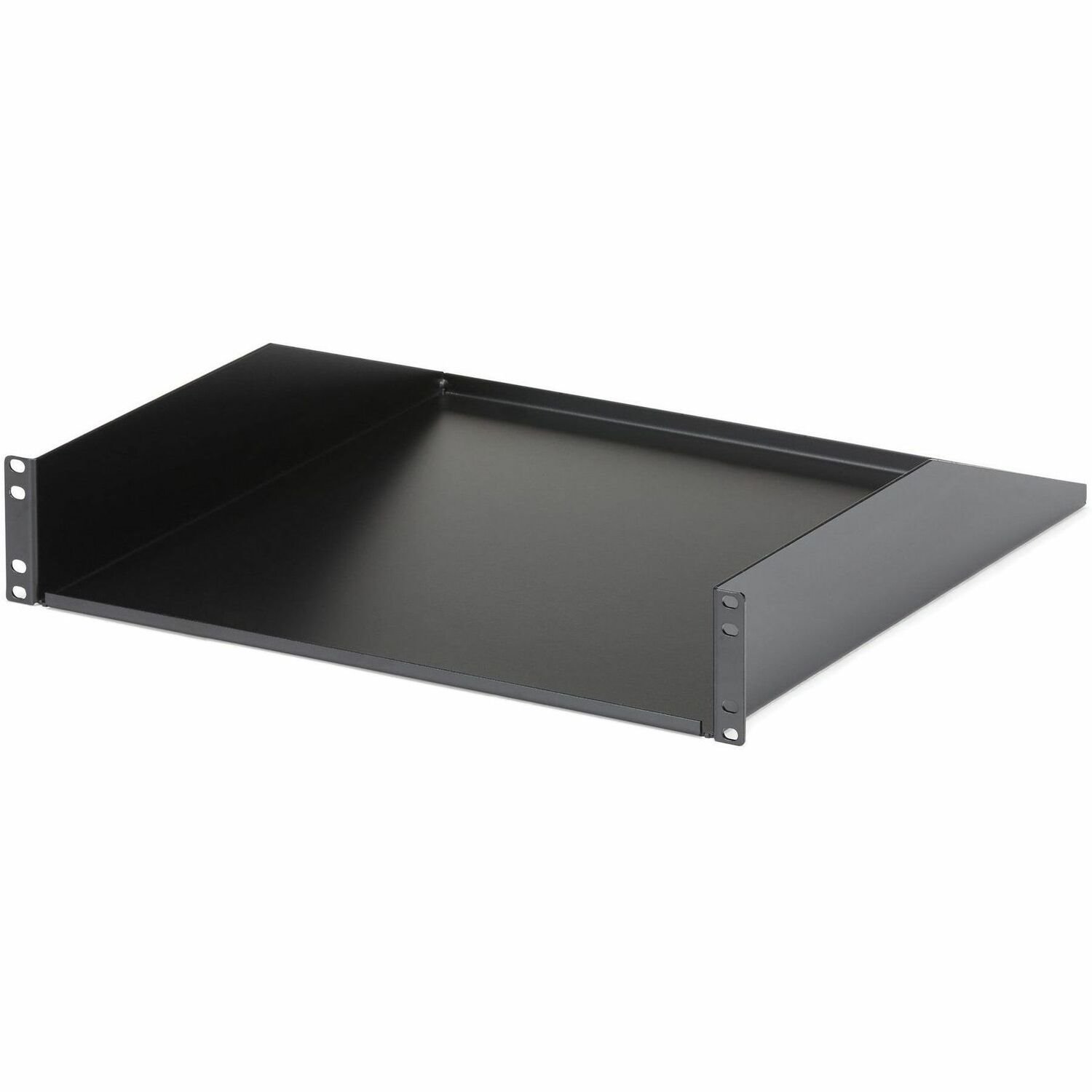 StarTech.com 2U Server Rack Schap - Universele Rack Mount Cantilever Shelf voor 19" Netwerk Kast & Apparatuur - Heavy Duty Staal - Capaciteit 56kg - Diepte 45cm (18") - Zwart