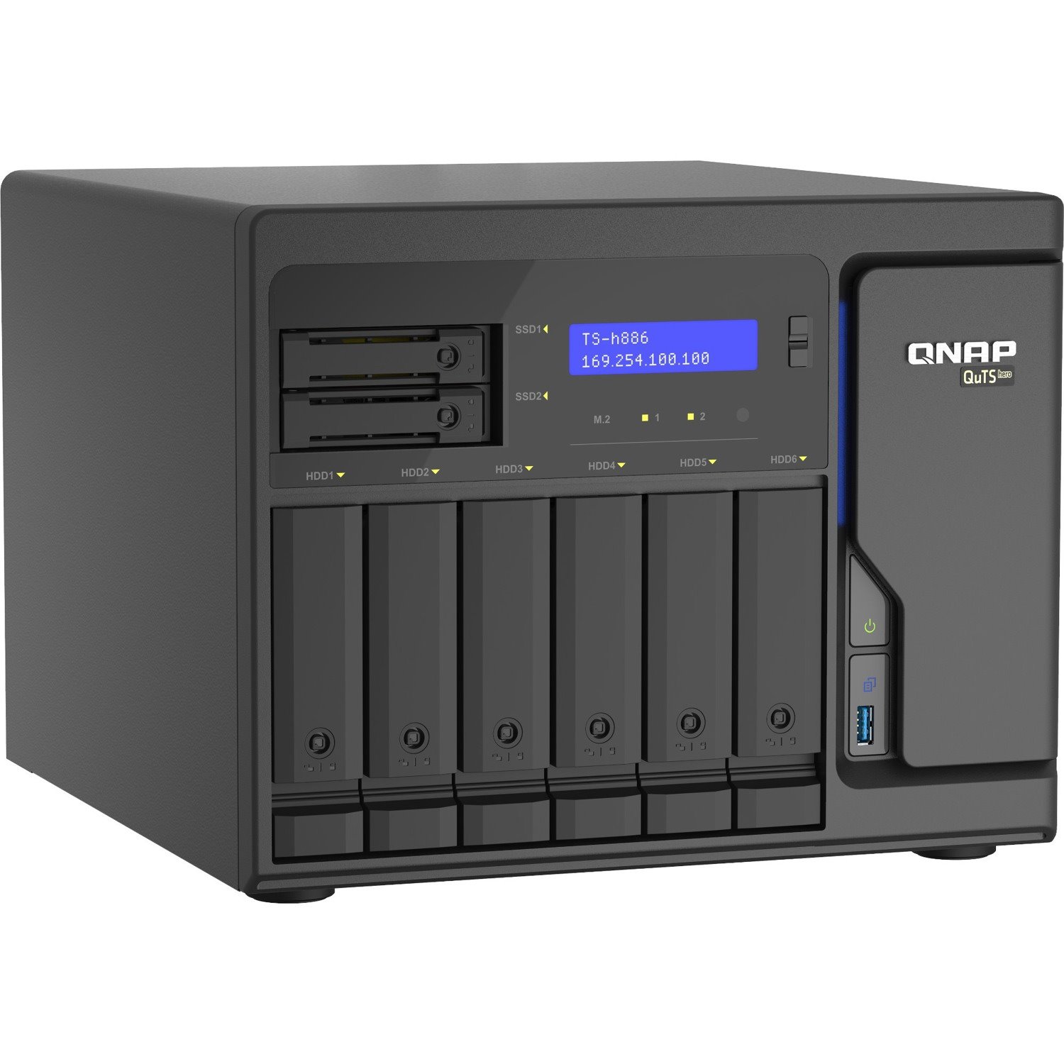 QNAP Cost-effective Intel Xeon D desktop QuTS Hero NAS with Quad-port 2.5GbE