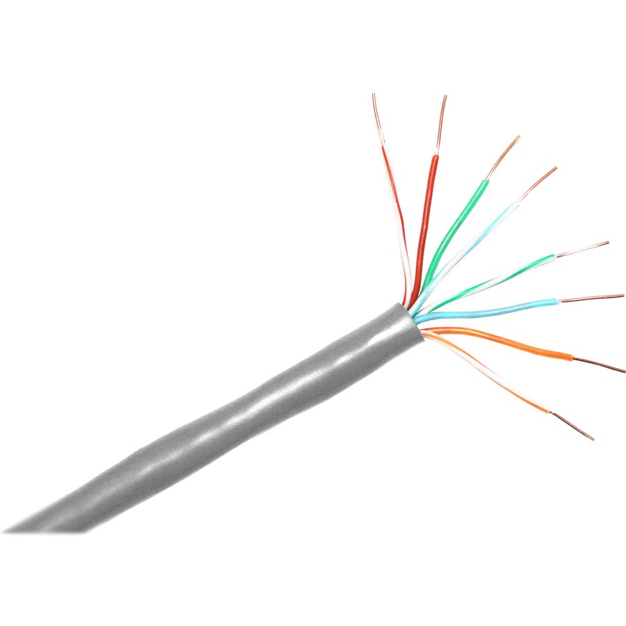 CP Technologies ClearLinks Bulk Cat5e 350MHz Utp PVC Solid Stranded Cable, Gray, 1000FT