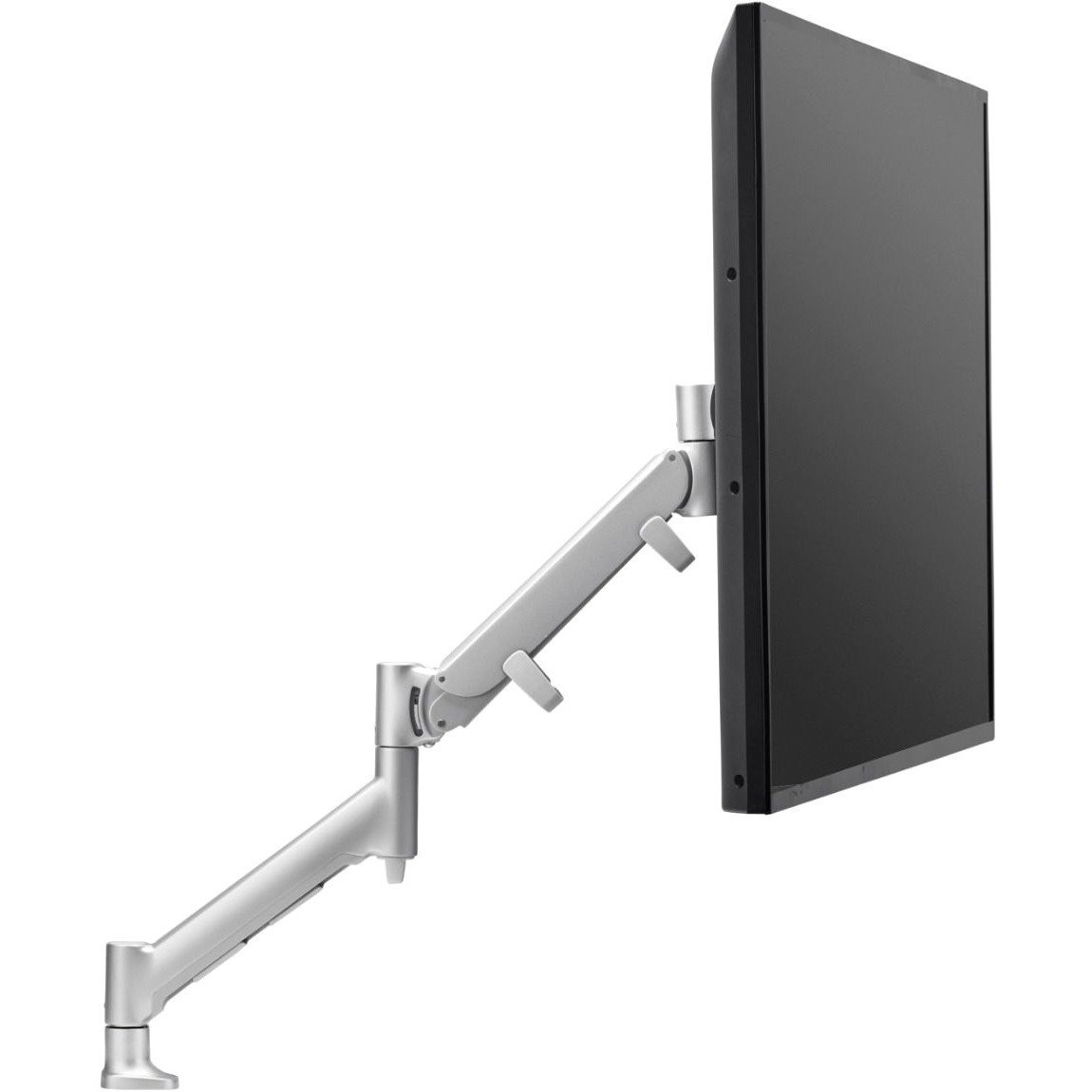 Atdec Mounting Arm for Monitor, Flat Panel Display, Curved Screen Display - Silver - Landscape/Portrait