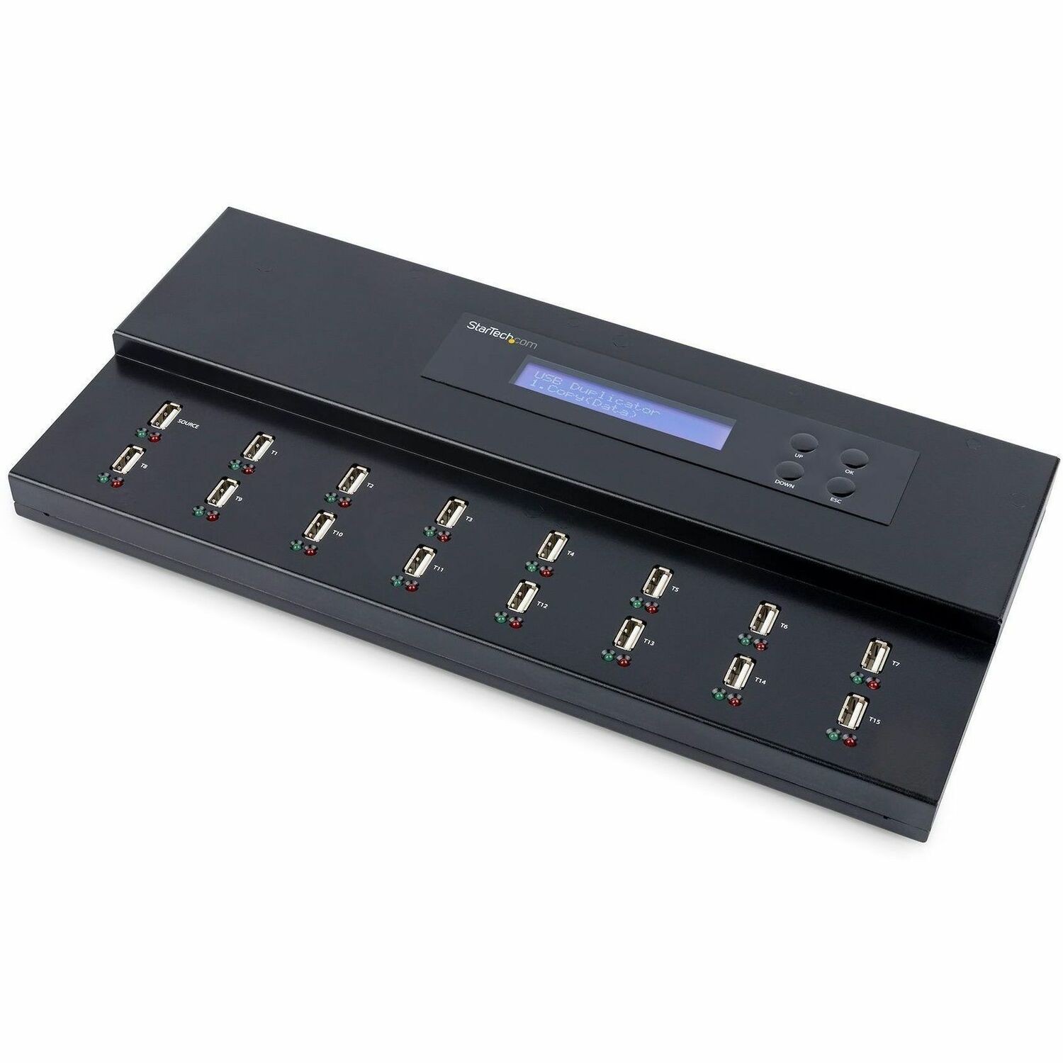 StarTech.com 1:15 USB Stick Klonstation und L�scher, Kopierer f&uuml;r mehrere USB Laufwerke, Zwei Kopiermodi und Drei L�schmodi, 1,5 GB/min