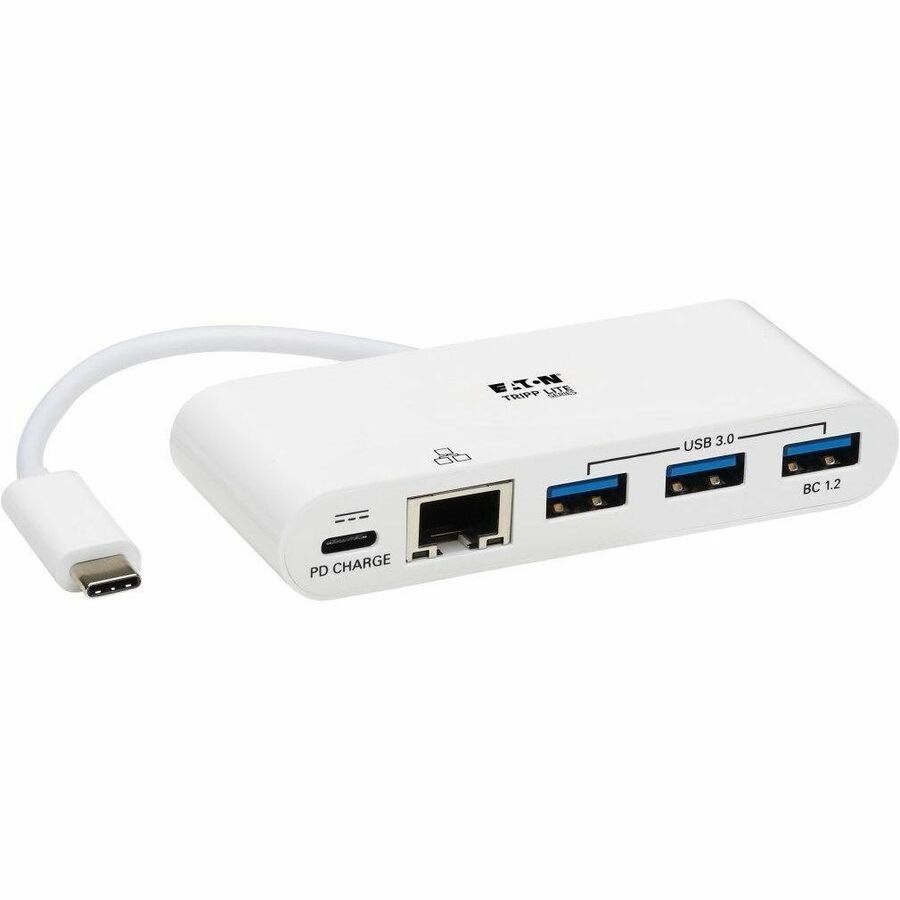 Tripp Lite by Eaton U460-003-3AG-C USB/Ethernet Combo Hub - USB 3.1 Type C - External - White