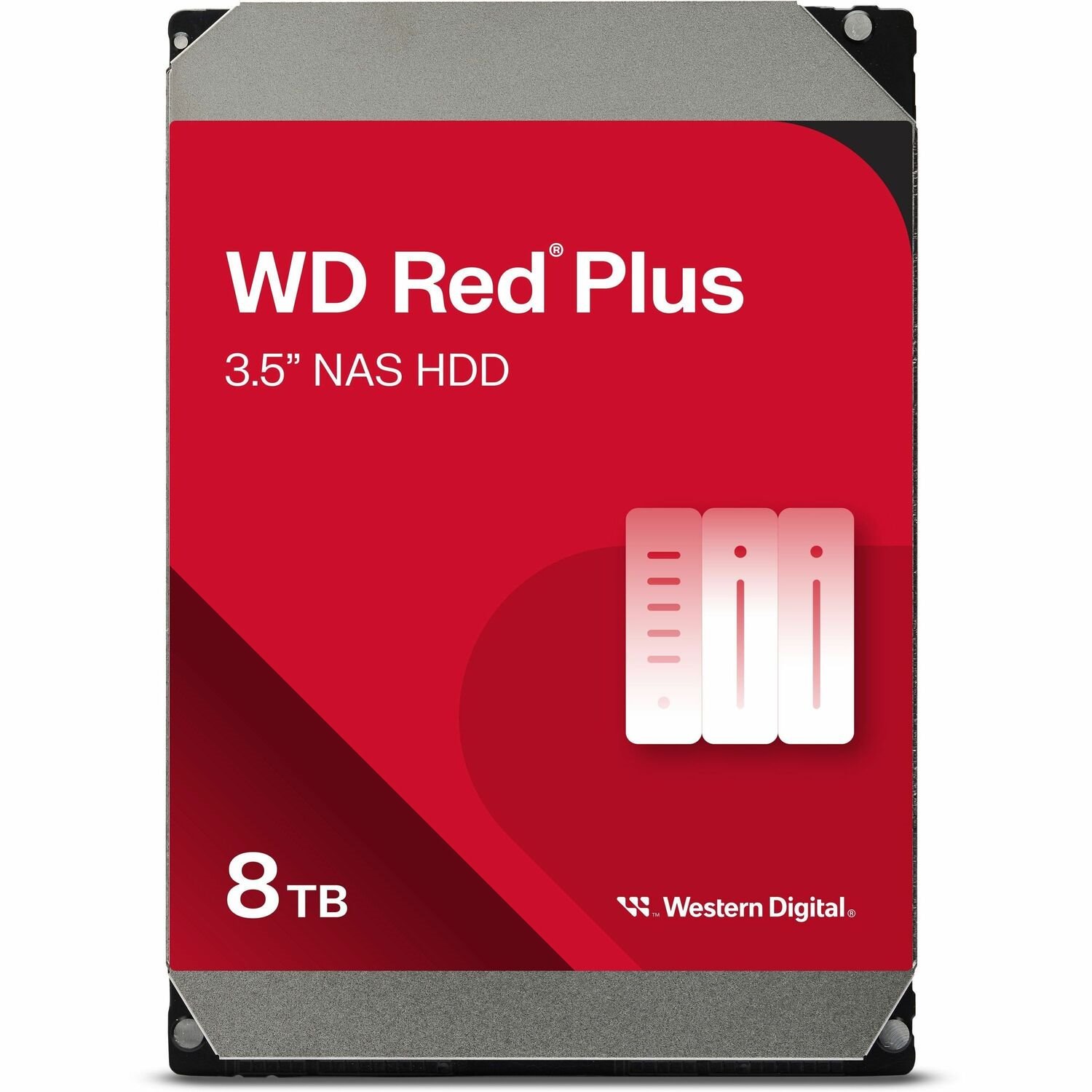 Western Digital WD Red Plus 8TB 3.5' Nas HDD Sata Wd80efpx 215MB/s 5640 RPM 256MB Cache 3-Year Limited Warranty
