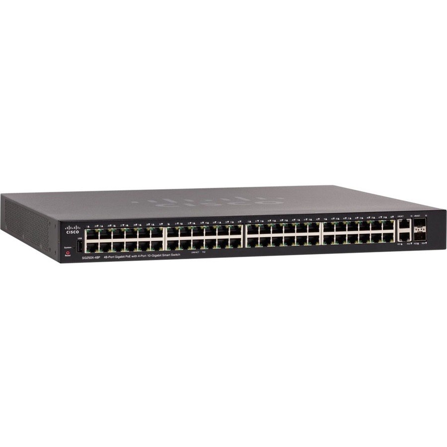 Cisco SG250X-48P Gigabit PoE with 4-Port 10-Gigabit Smart Switch