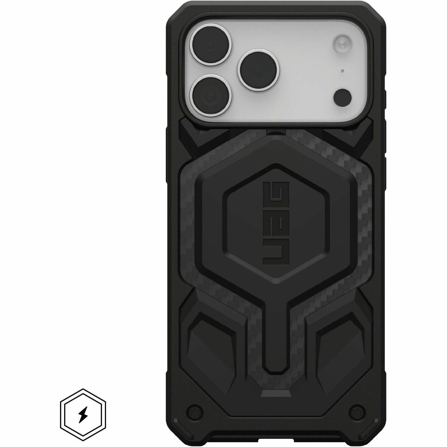Urban Armor Gear Monarch Pro Case voor Apple iPhone 17 Pro Max Smartphone - Koolstofvezel
