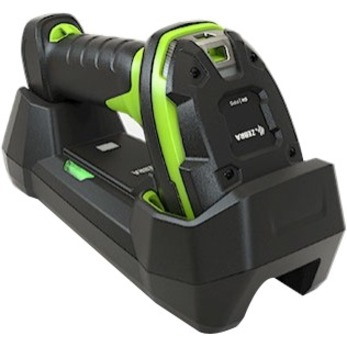 Zebra LI3678-ER Handheld Barcode Scanner Kit - Wireless Connectivity - Industrial Green