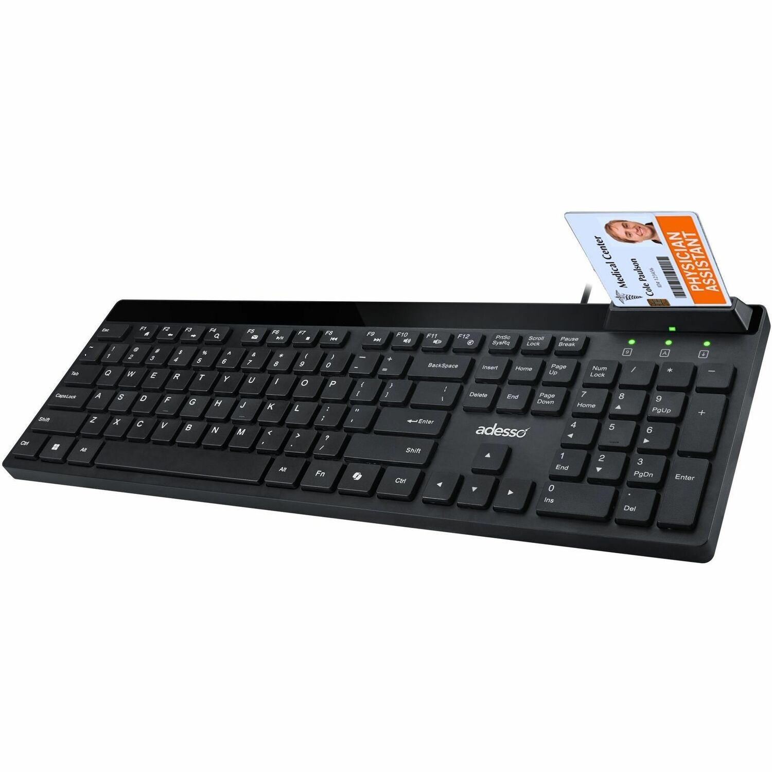 Adesso Desktop Keyboard W/Smart Card