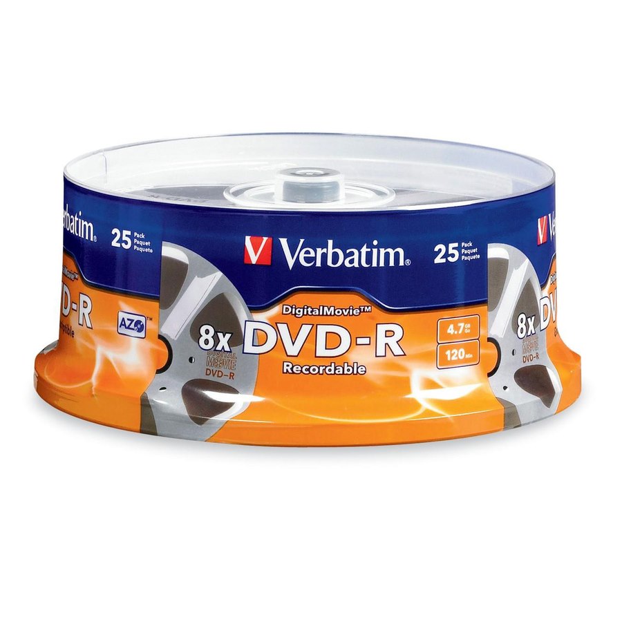 Verbatim DVD-R 4.7GB 8X with DigitalMovie Surface - 25pk Spindle