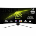 MSI MAG 345CQR 34" Class UW-QHD Curved Screen Gaming LED Monitor - 21:9 - Metallic Black