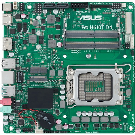 Asus H610T D4-CSM Desktop Motherboard - Intel H610 Chipset - Socket LGA-1700 - Intel Optane Memory Ready - Mini ITX